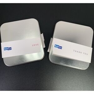 Quickutz Themed Kits 01 & 04 "Love", "Thank You"  2x2 Alpha & Dies In Tin Case